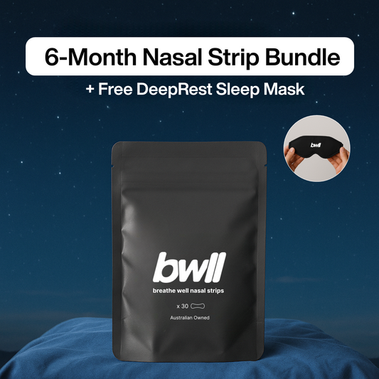 6-Month Nasal Strip Bundle + Free DeepRest Sleep Mask